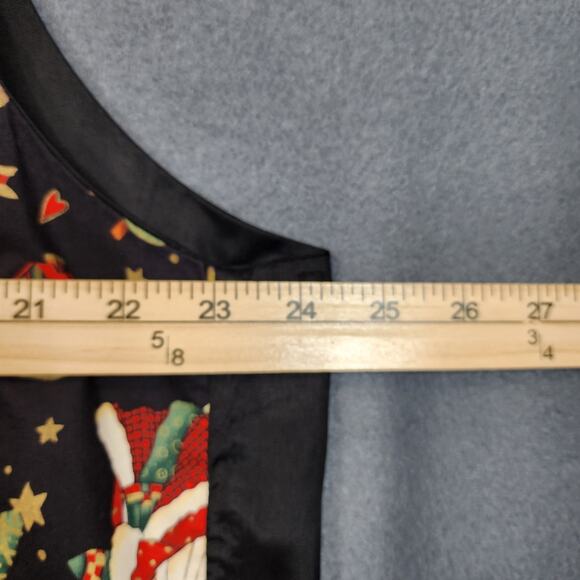 111 Main Womens Vest XXL 2XL Christmas Tree Santa Holiday Reindeer Office Vtg - Picture 4 of 12